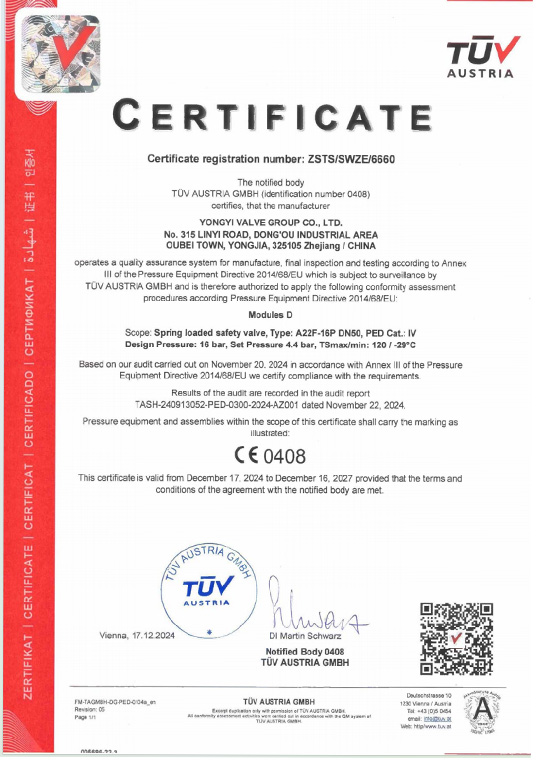 TUV certification
