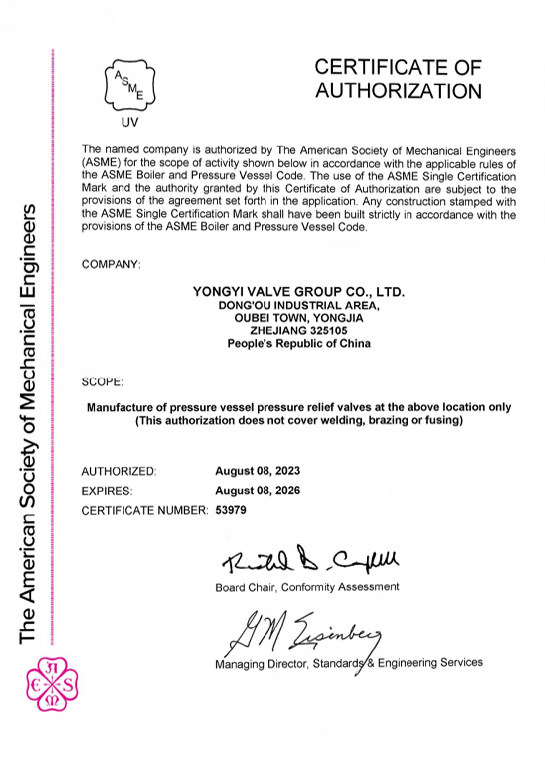 ASME certification